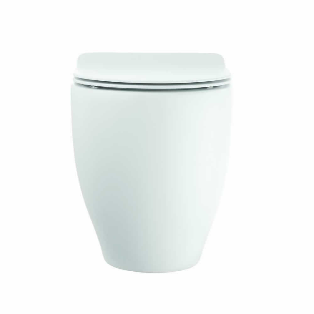 Glide II Matt White Back to Wall Rimless Toilet & Soft Close Seat